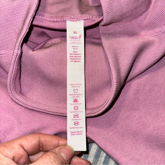Susan G Komen By Earth Yoga Breast Cancer Awareness Leggings XL Pink EUC - Picture 6 of 9